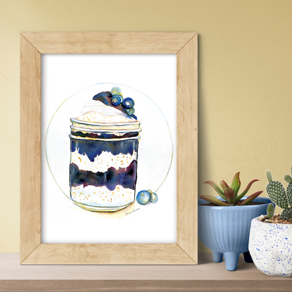 Wild Oregon Grapes Breakfast Parfait Art Print