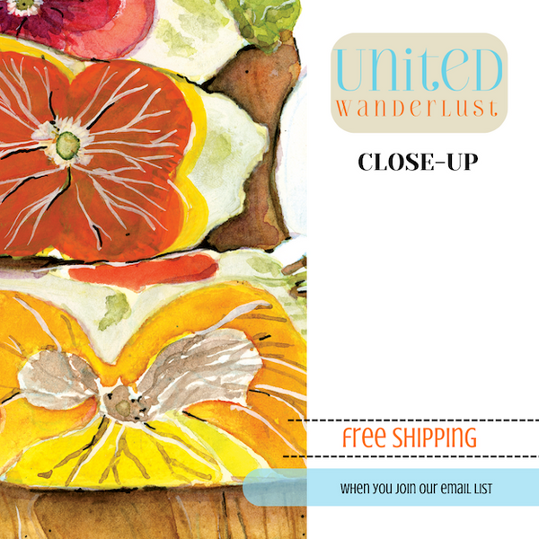 Surface designer, wall art, travel illustrator, visual art, fine art, painted illustrations, home decor, art licensing, watercolor paintings, atmospheric, abstract watercolor painting, watercolor painting, kitchen decor, kitchen art, Kitchen wall art, Food illustration, watercolor food illustration, art licensing, food illustrator for hire, hire an illustrator.