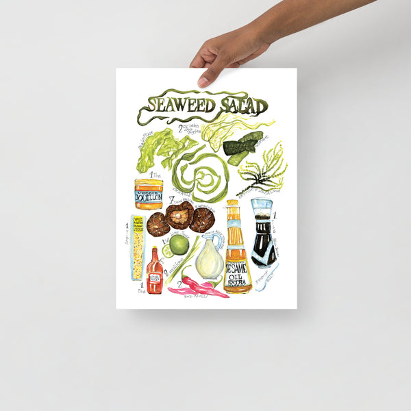 Watercolor, food illustration, seaweed illustration, mushroom illustration, soy sauce bottle illustration, sesame oil bottle illustration, Shitake mushroom illustration, bouillon illustration, pepper illustration, watercolor art, art print, editorial illustration, art licensing, food illustrator for hire, hire an illustrator, Boston watercolor artist, book cover Design