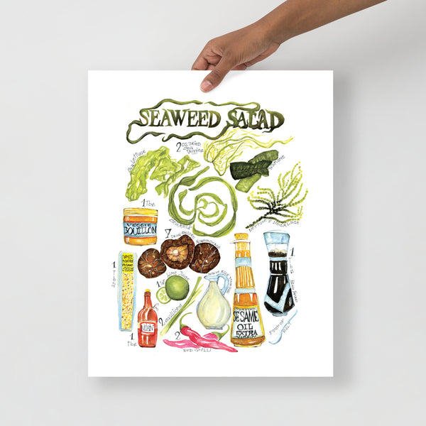 Watercolor, food illustration, seaweed illustration, mushroom illustration, soy sauce bottle illustration, sesame oil bottle illustration, Shitake mushroom illustration, bouillon illustration, pepper illustration, watercolor art, art print, editorial illustration, art licensing, food illustrator for hire, hire an illustrator, Boston watercolor artist, book cover Design
