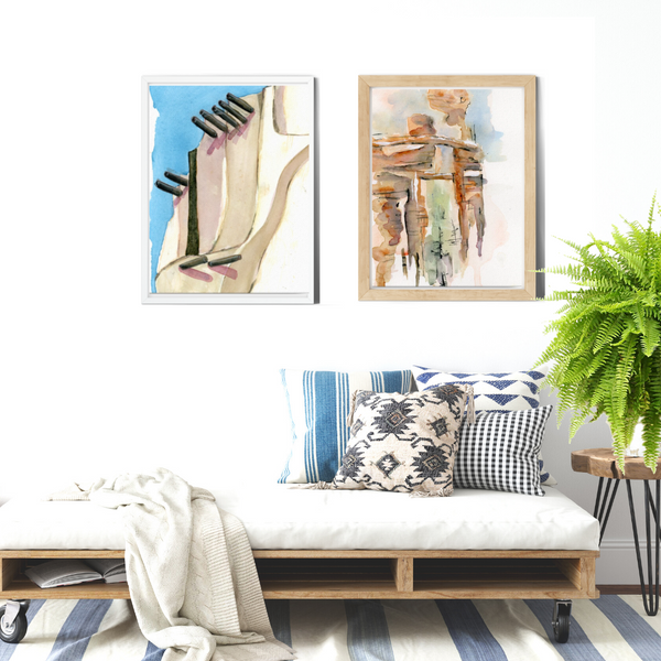 wall art, watercolor painting, expressive artwork, home decor, architecture illustration, travel art, home decor gift, visual art, fine art, timeless, watercolor illustration, serenity, atmospheric, ethereal, gifts for travel lovers, atmospheric painting, wall art for living room, travel lover, skyline canvas, tan blush, serenity, international decor, magical realism, bedroom wall decor, American southwest, Sedona, Arizona, ethereal illustrations.