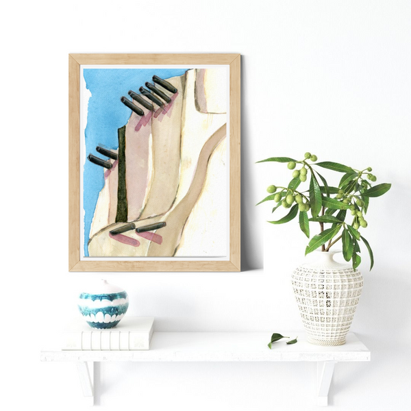 wall art, watercolor painting, expressive artwork, home decor, architecture illustration, travel art, home decor gift, visual art, fine art, timeless, watercolor illustration, serenity, atmospheric, ethereal, gifts for travel lovers, atmospheric painting, wall art for living room, travel lover, skyline canvas, tan blush, serenity, international decor, magical realism, bedroom wall decor, American southwest, Sedona, Arizona, ethereal illustrations.