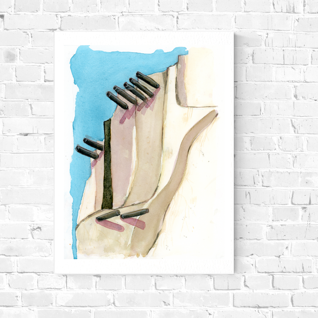 Travel Lover American Southwest Abstract Watercolor Canvas Print