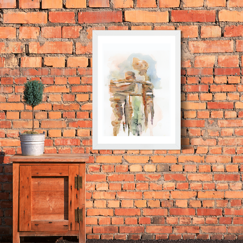 Surface designer, wall art, travel illustrator, graphic art, visual art, fine art, painted illustrations, home decor, art licensing, watercolor paintings, atmospheric, abstract watercolor painting, watercolor painting, living room wall decor, travel prints, Wanderlust travel, stone arches, sedona arizona, atmospheric landscape, places to visit in the world, graded wash watercolor, asymmetrical artwork