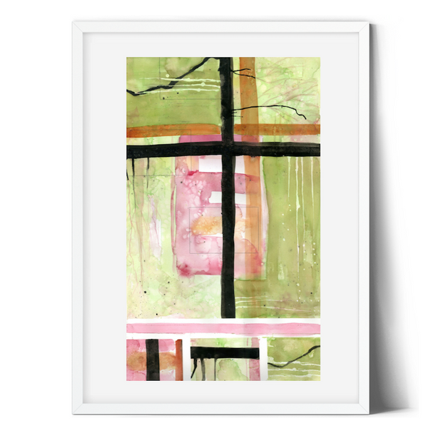 Surface designer, wall art, travel illustrator, graphic art, visual art, fine art, painted illustrations, home decor, art licensing, watercolor paintings, Illustrations, surface design, atmospheric, emerald green abstract art, asymmetrical art, watercolor with salt, pink and green, black and green abstract background, visual texture, graded wash watercolor, graphic illustration.