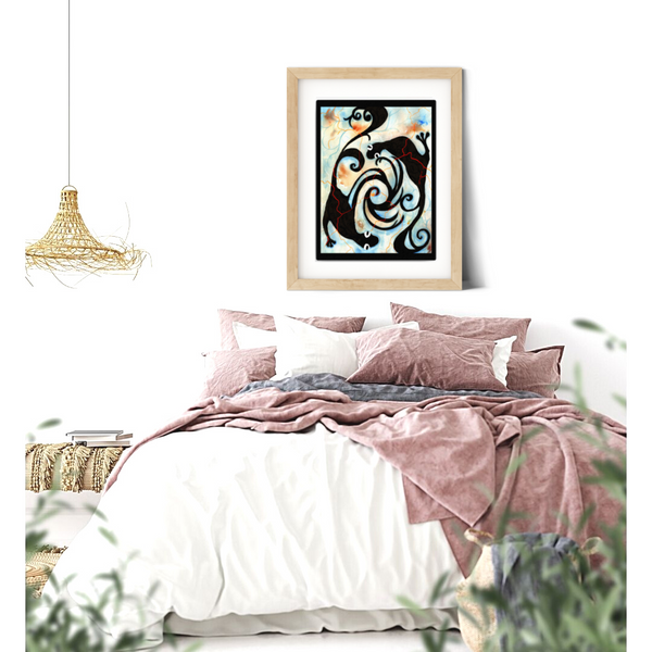 wall art, watercolor painting, expressive art, home decor,  expressive artwork, travel art, home decor gift, visual art, fine art, timeless, dreamscapes, serenity, atmospheric, ethereal, gifts for travel lovers, atmospheric painting, expressive artwork, travel lover, pacific home decor, gouache paintings, tribal art, gifts for him, ourouboros, petroglyphs, reptile art, pictographs, anole, graphic art.