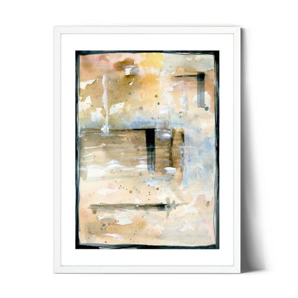 Antigua in Blue - Atmospheric Abstract Watercolor Art Print