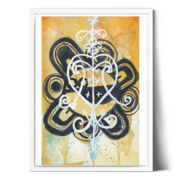 wall art, watercolor painting, tribal art, unique housewarming gift ideas, unique valentines gifts for him, gifts for him, gifts for men, gifts for boyfriend, fun gifts for travelers, wall art decor, symbolic art, pictographs, symbolism painting, Erzulie, fertility symbols, Taino, valentines day presents for men, graphic art, graphic illustration, abstract art, stylized, sun god symbol, home decor gift, visual art, fine art, timeless, gifts for travel lovers, travel lover, symbolism in visual art