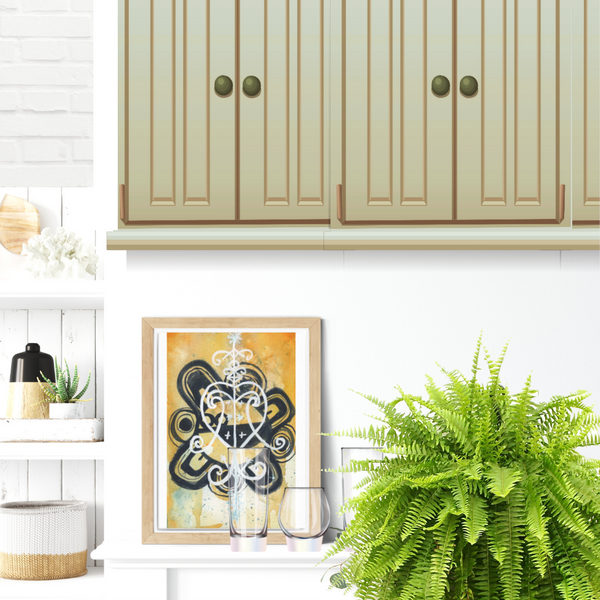 wall art, watercolor painting, tribal art, unique housewarming gift ideas, unique valentines gifts for him, gifts for him, gifts for men, gifts for boyfriend, fun gifts for travelers, wall art decor, symbolic art, pictographs, symbolism painting, Erzulie, fertility symbols, Taino, valentines day presents for men, graphic art, graphic illustration, abstract art, stylized, sun god symbol, home decor gift, visual art, fine art, timeless, gifts for travel lovers, travel lover, symbolism in visual art