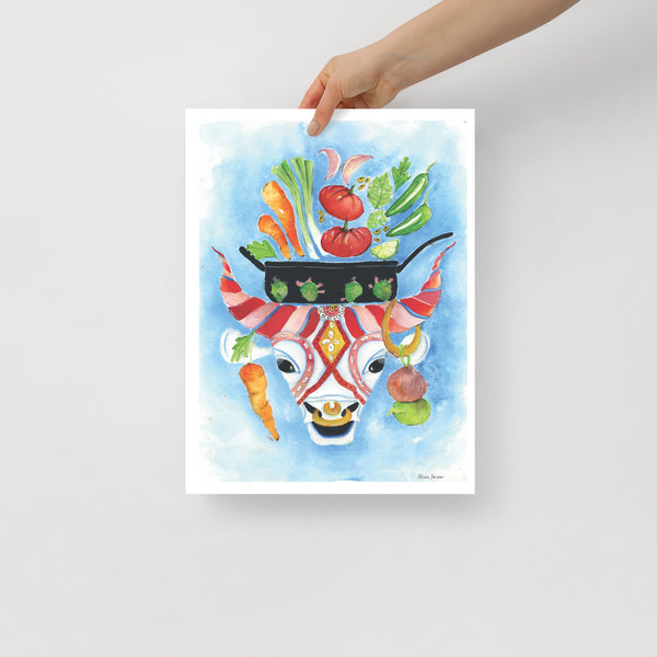 Surface designer, wall art, botanical art, visual art, fine art, painted illustrations, home decor, art licensing, atmospheric, living room wall art, bohemian wall decor, gift for foodies, travel lovers, gifts for mom, gifts for him, stylized, watercolor painting with pen and ink, american southwest, cow illustration, long-horn cattle, recipe illustration, food illustration.
