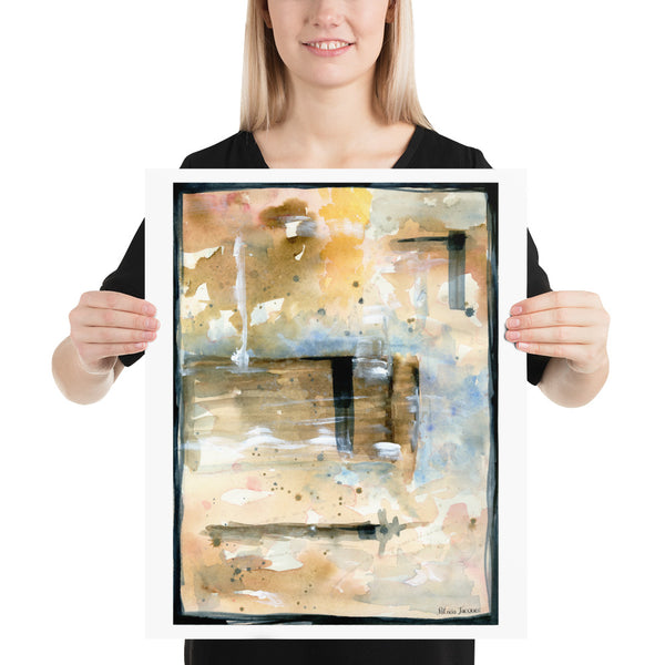 watercolor illustration, home decor, expressive artwork, travel art, home decor gift, illustration, visual art, fine art, timeless art