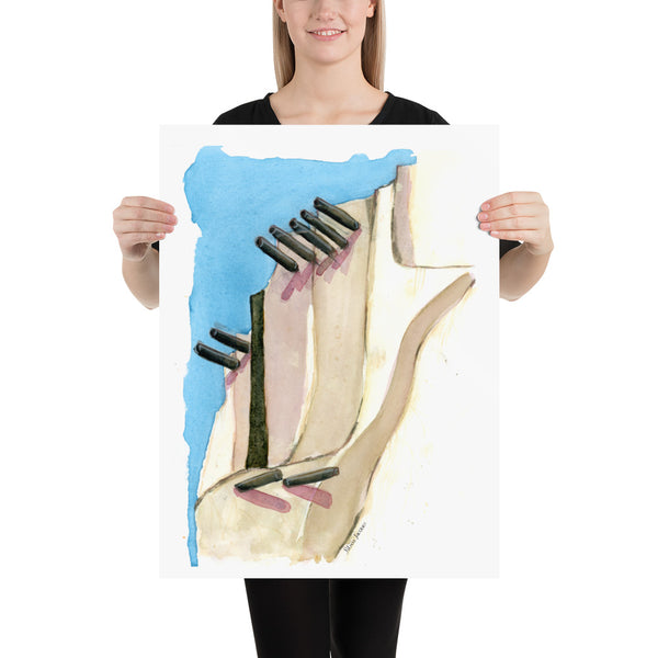 Surface designer, wall art, travel illustrator, graphic art, visual art, fine art, painted illustrations, home decor, art licensing, watercolor paintings, atmospheric, abstract watercolor painting, watercolor painting, living room wall decor, travel prints, Wanderlust travel, stone arches, sedona arizona, atmospheric landscape, places to visit in the world, graded wash watercolor, asymmetrical artwork.