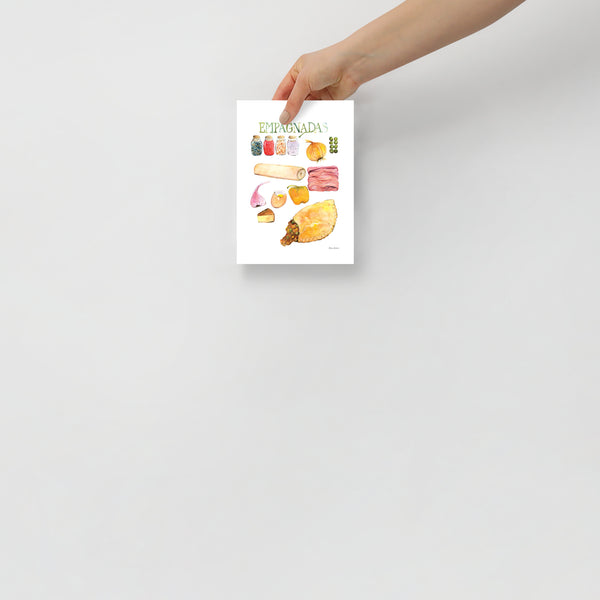 Empanada - Colorful Watercolor Kitchen Art Print