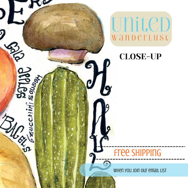 Watercolor, food illustration, bagel illustration, carrot illustration, bread illustration, watercolor art, art print, editorial illustration, art licensing, food illustrator for hire, hire an illustrator, book cover design.