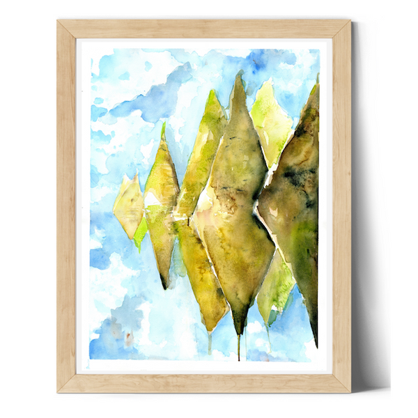 Sky Mountain - Ethereal Peruvian Stone Forest Watercolor Art Print