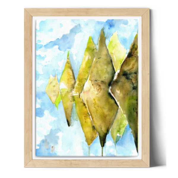 Sky Mountain - Ethereal Peruvian Stone Forest Watercolor Canvas Print