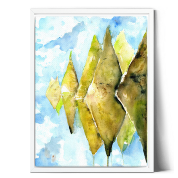 Sky Mountain - Ethereal Peruvian Stone Forest Watercolor Canvas Print