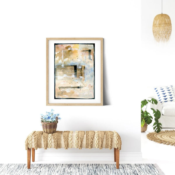 Antigua in Blue - Atmospheric Abstract Watercolor Art Print