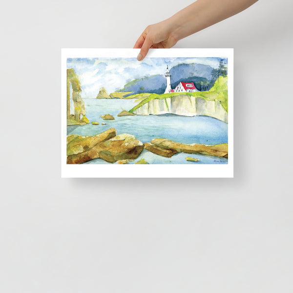 A New England Story - Ethereal Coastal Landscape Watercolor Travel Art Print